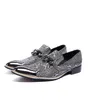 Moda Włochy Styl Buty ślubne Bliznę Męskie Spiczaste Toe Bling Casual Dress Oxford Business Driving Loafers L61