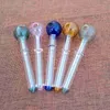 Wholeasle DHL Free Straight Tube Glass Pyrex Oil Burner Pipes Mini Colorful Smoking Hand Pipes 4 Inches Glass Pipes SW14