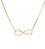 Stainless Inspirational charm Necklace Infinity Necklace Lucky Number 8 Pendant Link Chain Silver gold -Tone Gifts for Graduation