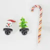 クリスマス炭キャップ雪だるまクリスマスツリーのガラスの炭酸カーブキャップ杖ダブルツールカラーバブルカーブキャップドームのドームのためのドーム3pcs /セット
