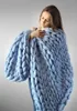 Chunky Knit Blanket 120 150cm Hand Woven Coarse Line Blankets Fashion Thick Yarn Coarse Wool Sofa Blanket Knitting Throw Pograp347Z