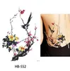 Çiçek Kuş Çıkartması 1 ADET Sahte Kadın Erkek DIY Kına Vücut Sanatı Dövme Tasarım HB556 Kelebek Ağacı Şubesi Canlı Geçici Dövme