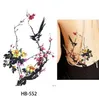 Bloem vogel decal 1pc nep vrouwen mannen diy henna body art tattoo ontwerp HB556 vlinder boom tak levendige tijdelijke tattoo