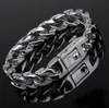 11mm Punk Acciaio inossidabile Uomo Charm Bike Biker Chain Bracciali Retro Hiphop Mens Curb Cuban Bracciali Alta qualità Cool Male Bangle Accessorio per gioielli 18-22cm