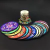 Chinese Embroidered Round Christmas Coasters Party Favors Table Mat Vintage Satin Fabric Fashion Tea Coffee Coaster Set 10set/lot