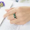 Luckyshine amigo presente deslumbrante fogo completo verde quartzo anel 925 prata esterlina banhado para mulher cz zircon anéis rússia americano a259k