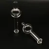 Flat Top Quartz Banger Ground Joint Banger Nail 4 mm Espesor 20 mm OD con tapa de carburador de burbuja de vidrio Para plataformas de dab de vidrio r2018