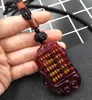 Trendy natural goat horn pendant ruyi abacus necklace for men and women carving and playing fidelity bodhi ping suan sweater chain gifts