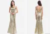 Gold Long Evening Dress Ever Pretty Back Cowl Neck EP07110GD Shine Sequin Sparkle Elegant Women 2017 Evening Party Gown ouc3049