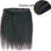 Kinky raka hårbuntar Brazilian Virgin Hair Extensions Yaki Straight 100 % naturliga människohårbuntar