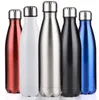 Newest350ml / 500ml Vacuum Cup Coke Mug Stainless Steel Bottles Insulation Cup Thermoses Fashion Movement Veined Water Bottles B1124