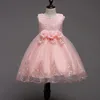 2018 Paillettes in pizzo Abito da sera formale da sposa Tutu Abito da principessa Flower Girls Abbigliamento per bambini Festa per bambini per vestiti per ragazza Y18915868937