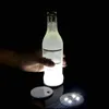 Flaschen-LED-Lichtaufkleber, LED-Weinflaschen-Glorifier, Mini-Licht, LED-Untersetzer, Tassenmatte, Party, Bar, Club, Glasvase, Weihnachtsdekoration, zufällige Farbe