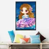 Paintings DIY 5D(Full)Diamond Embroidery Beautiful Girl Round Diamond Painting Cross Stitch Kits Diamond Mosaic Home Decoration