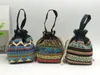 Leuke Mini String Tas Dame Doek Art Zero Beurs Hand Carry Cosmetische Zak.