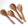 Grande set di cucchiaio forchetta in legno, utensili da cucina Utensili da cucina per frutta Utensili da cucina per insalata Utensili da cucina in legno all'ingrosso SN1820