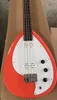 Rare 4 Strings Tear Drop Salmon Orange Solid Body Electric Bass Guitar Chrome Hardware Maple neck Rosewood Fingerboard9990323