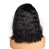 Wavy Bob 12 -calowe pełne koronkowe peruki ludzkie włosy 150 Gęstość Jaskośli koronkowe przednie brazylijskie włosy Bob Pargs Part5378951