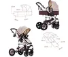 Bebek Arabası Yenidoğan Bebek Katlanabilir Anti-şok Pram Bebek Yürüyor Puset Yüksek Görünüm Değiştirilebilir Bebek Arabası Yatan Koltuk ile