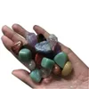Dingsheng Natural Mixed Chakra Stones Grus Crystal Quartz Tumbled Stone Chips Amethyst Aventurine Jasper Lapis Lazuli för Healing Reiki