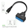 USB3.1 Type-C till SATA 7 + 15 22pin kabel 2.5 "Hårddiskdrivrutin SSD-adapterkabel för MacBook