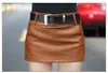 Новый дизайн, модная женская сексуальная высокая талия с поясом, короткая юбка из искусственной кожи, защитные брюки-кюлоты с внутренней стороны, шорты SMLXLXXL