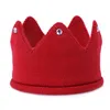 Mode kleurrijke baby pasgeboren foto props voor kinderen caps baby crown gebreide hoofdband hoed fotografie accessoires verjaardag cap