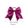 8 inches Solid Ribbon Cheer Bow For Girls Kids Boutique Large Cheerleading Hair Bows Children sequined Hair Accessories