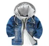 2018 New Baby Boys Denim Jacket Classic Zipper Hooded Outerwear Coat Spring Autumn Clothing Kids Jacket Coat9861855