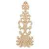 Exquisite Wood Carved Flower Onlay Decal Wooden Corner Applique for Home Furniture Decor Wall Door Decorative Wood Carving Crafts 4 Differen