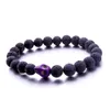 8mm Natural Black Lava Stone Beads Turchese braccialetto del Braccialetto DIY Diffusore di olio essenziale bracciale per le donne Gioielli Yoga