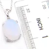 Luckyshine Holiday Party Jewelry Classic Oval White Moonstone Gems 925 Silver Necklaces & Pendants For Women Fashion Accessories