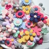 200PCS / Lot Mix Lots harts Flatback Button Flower Bow Art Album Flatback Scrapbooking Utsmyckningar DIY Scrapbooking Craft Accessory