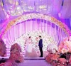 Disposizione di fila di fiori di seta di nozze ortensia artificiale rosa fiore arche fila cappuccino sfondo t-stazione decorazione floreale strada