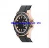 Presente de Natal Luxury Watch Men Men Watches Wrist Watch Automatic 18kt Ros￩ Ouro Automatik 40mm Mecanish de pulseira de borracha Automatisch