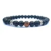 10 st Set Gemstone Beads Armband 6mm Bild Jasper Armband för män Kvinnor Handgjorda smycken290R