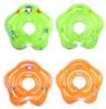 Flotador de cuello para natación de bebé, tubo de anillo inflable, ayudas de seguridad ajustables, bebés recién nacidos, colchón de baño para natación infantil, anillos de juguete con campanas