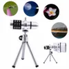 Freeshipping 12X Zoom Camera Telephoto Telescope Lens + Mount Tri Kit Pour Smart Phone Universal Nouveau