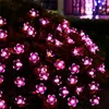 Солнечные светодиодные фонари 21ft 50 светодиодов Fairy Flower Blossom Christmas Party Lights Садовая лампа Водонепроницаемый Открытый ночные огни