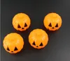 Seau de citrouille orange avec couvercle Halloween sourire accessoires de citrouille facile à transporter étui à bonbons multifonction SN530
