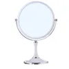 8inch Large European Fashion Dressing Cosmetic Makeup Magnifying Doublesided Table Mirror Elliptical Mirror White1402461