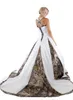 New Camo Wedding Dresses With Appliques Ball Gown Long Camouflage Wedding Party Dress Plus Size Bridal Gowns