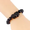 6pcs Lucky Feng Shui Pixiu Brave Troops Charms BlackGarnet Pomegranate Glass Beads Elasticity Bracelet9119835