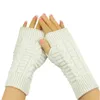 KANCOOLD FEMALE MITTENS FASHION 1 PAIR UNISEX MEN VIKA STRIPING ARM FINGERLESS GLOVES Soft Winter Warm Mitten för Psept1