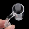 2mm Flat Top Quartz Banger Nail Round Bottom Smoke OD 24.5mm 10mm 14mm 18mm Male Female Joint For Dab Rigs Glass Pipes