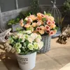 6pcs/lot factory wholesale artificial flower persian rose bouquet holding star flower head home decoration wall