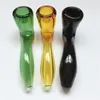 DHL Glass Spoon Pipes Tobacco Smoking Pipe High Quality Mini Glass Oil Burner Blunt bongs for dry herb Length 9.5cm