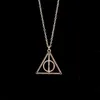 50st Book the Deathly Hallows Halsband Antik Silver Bronze Gold Deathly Hallows Pendants Fashion Jewelry Säljer5081096