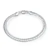 Chaîne latérale de 5 m – bracelet plaqué argent sterling pour homme ; Bracelet en argent 925 pour hommes et femmes, flambant neuf, SPB199