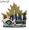 Lychee Life Canada Scenic Réfrigérateur Autocollant Magnétique Toronto Paysage Feuille D'érable Réfrigérateur Aimant Moderne Maison Cuisine Décor